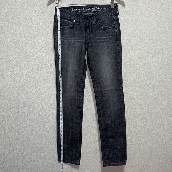 GUESS Premium Woman Black Metallic Venice Stretch Jean Size 24 - Picture 5 of 12